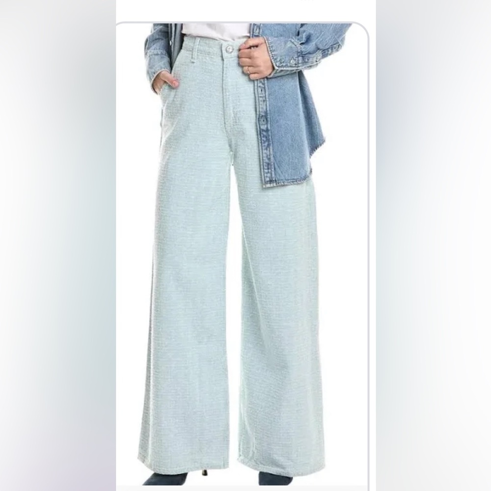 rag & bone Light Blue Wide Leg Sophie Jeans